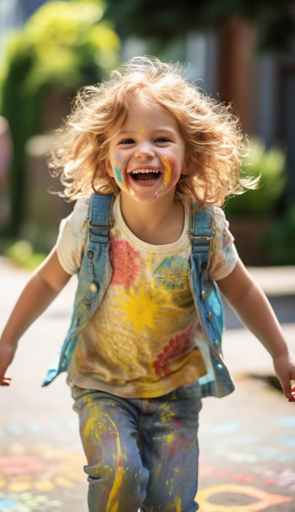 Child laughing with excitement